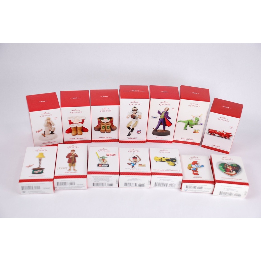 Hallmark Keepsake Ornaments 2013 Collection 14pc Pop Culture Holiday New In Box